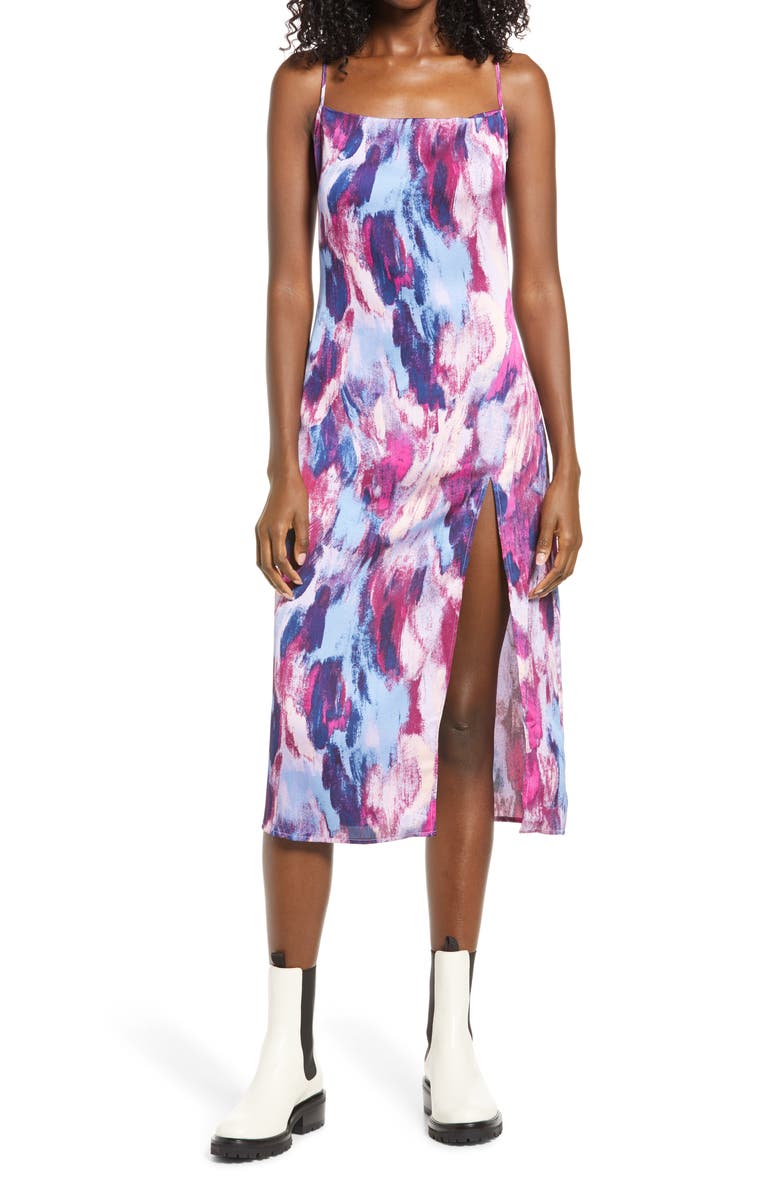 Open Edit Racerback Crepe Sundress, Main, color, 