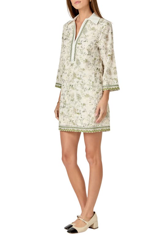 ENGLISH FACTORY ENGLISH FACTORY FLORAL EMBROIDERED COTTON MINIDRESS