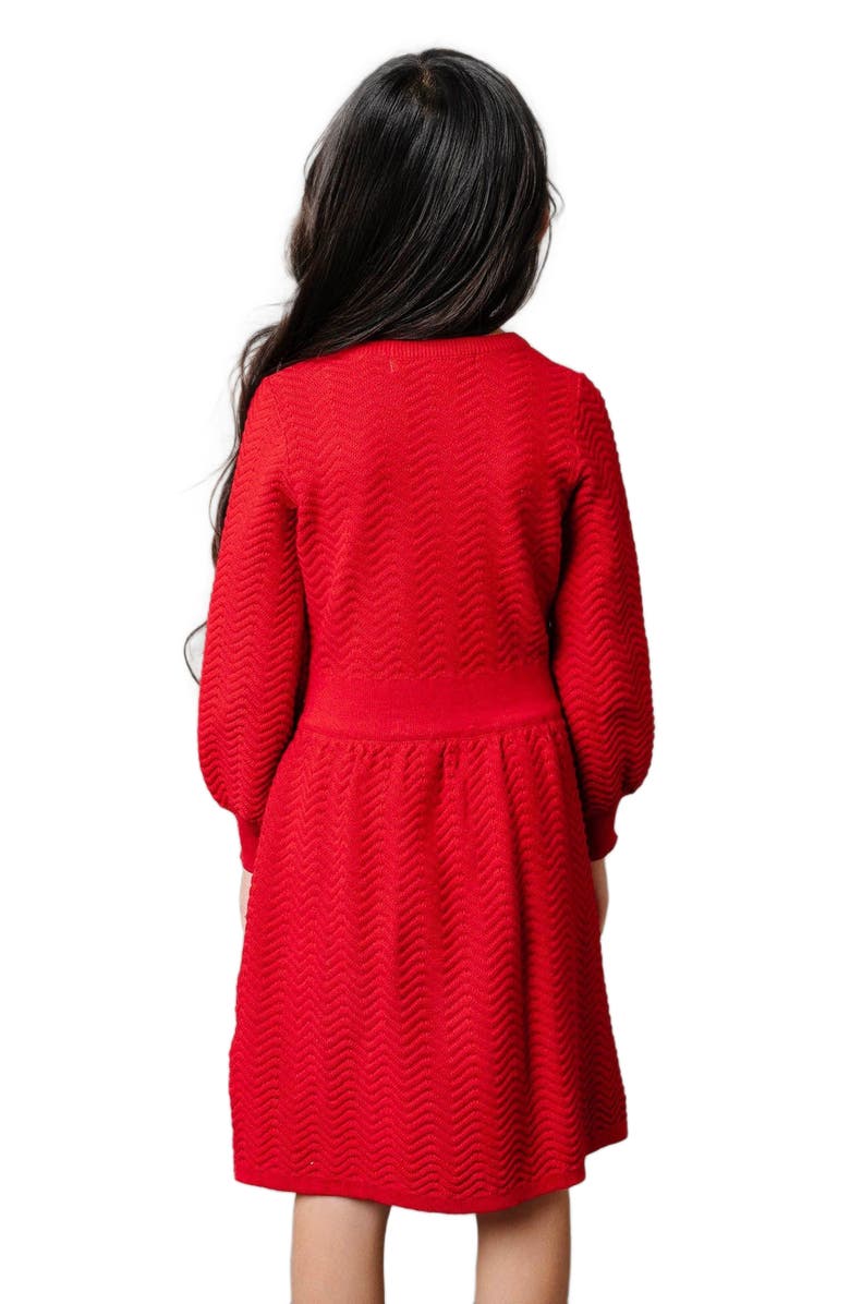 Hope & Henry Girls' Organic Balloon Sleeve Sweater Dress, Kids, Alternate, color, 