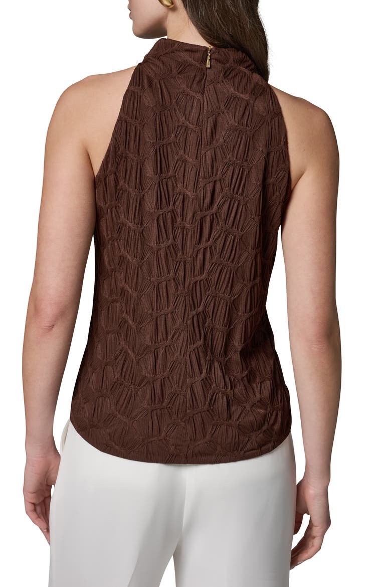 Texture Mock Neck Top, Alternate, color, CANYON