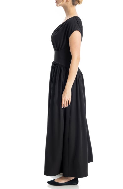 Max Studio Front Keyhole Maxi Dress In Black