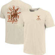 IMAGE ONE Men's Cream Texas Longhorns Comfort Colors Mascot Overlay T-Shirt