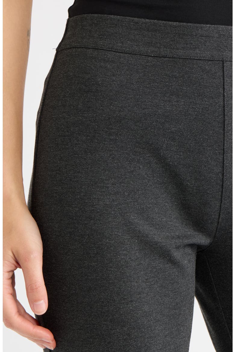 High Waist Ponte Ankle Kick Flare Pants, Alternate, color, GREY DARK CHARCOAL HEATHER