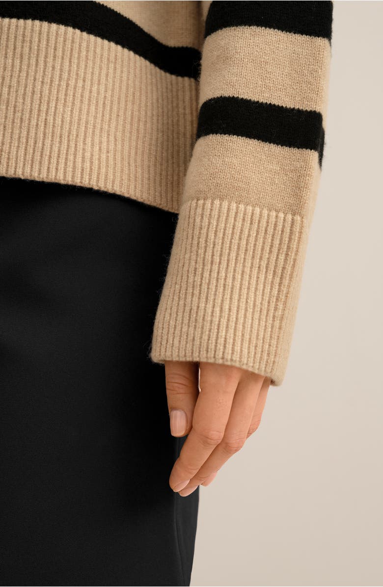 Lilysilk Women's The Tarra Stripe Sweater, Alternate, color, Brown