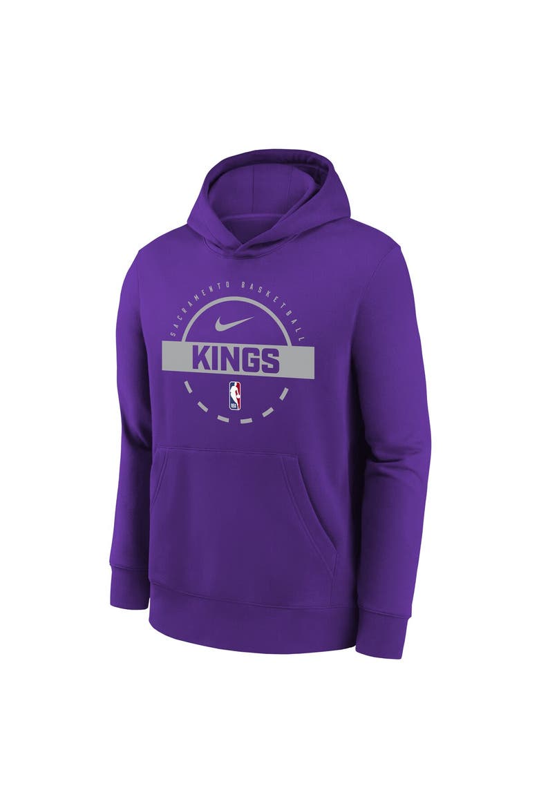 Youth Nike Purple Sacramento Kings 2025/26 Club Fleece Practice Hoodie, Alternate, color, Purple