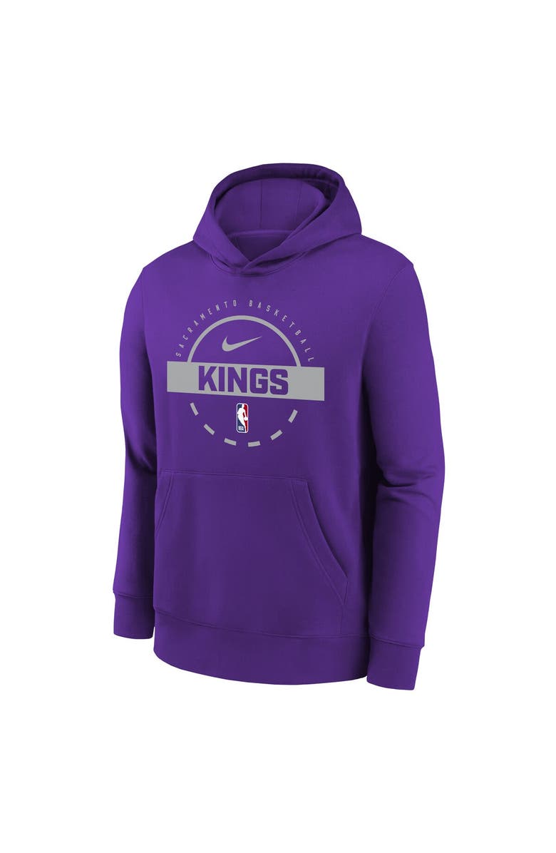 Nike Youth Nike Purple Sacramento Kings 2025/26 Club Fleece Practice Hoodie, Alternate, color, Purple