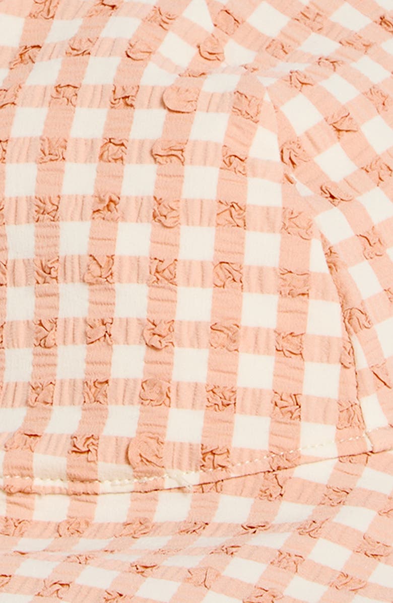 QUINCY MAE Gingham Sun Hat, Alternate, color, Melon