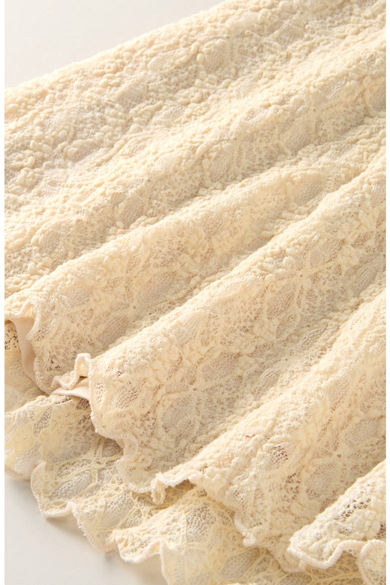 Kids' Asymmetric Lace Skirt, Alternate, color, BEIGE ANGORA