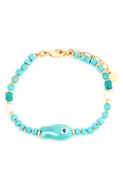 Turquoise & Freshwater Pearl Bracelet