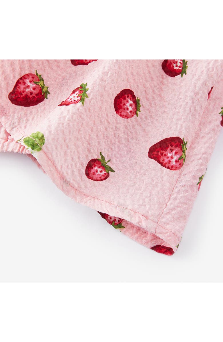 Milkbarn Ruffle Collar One Piece, Alternate, color, Strawberry