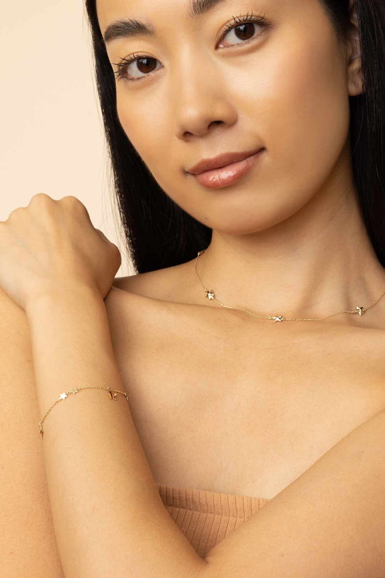 14K Yellow Gold Street Star Bracelet, Alternate, color, Yellow Gold