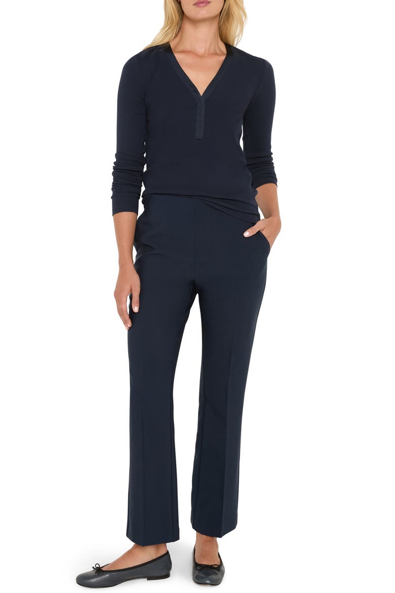 Plaza Pull-On Bootcut Pants, Alternate, color, DARK INDIGO