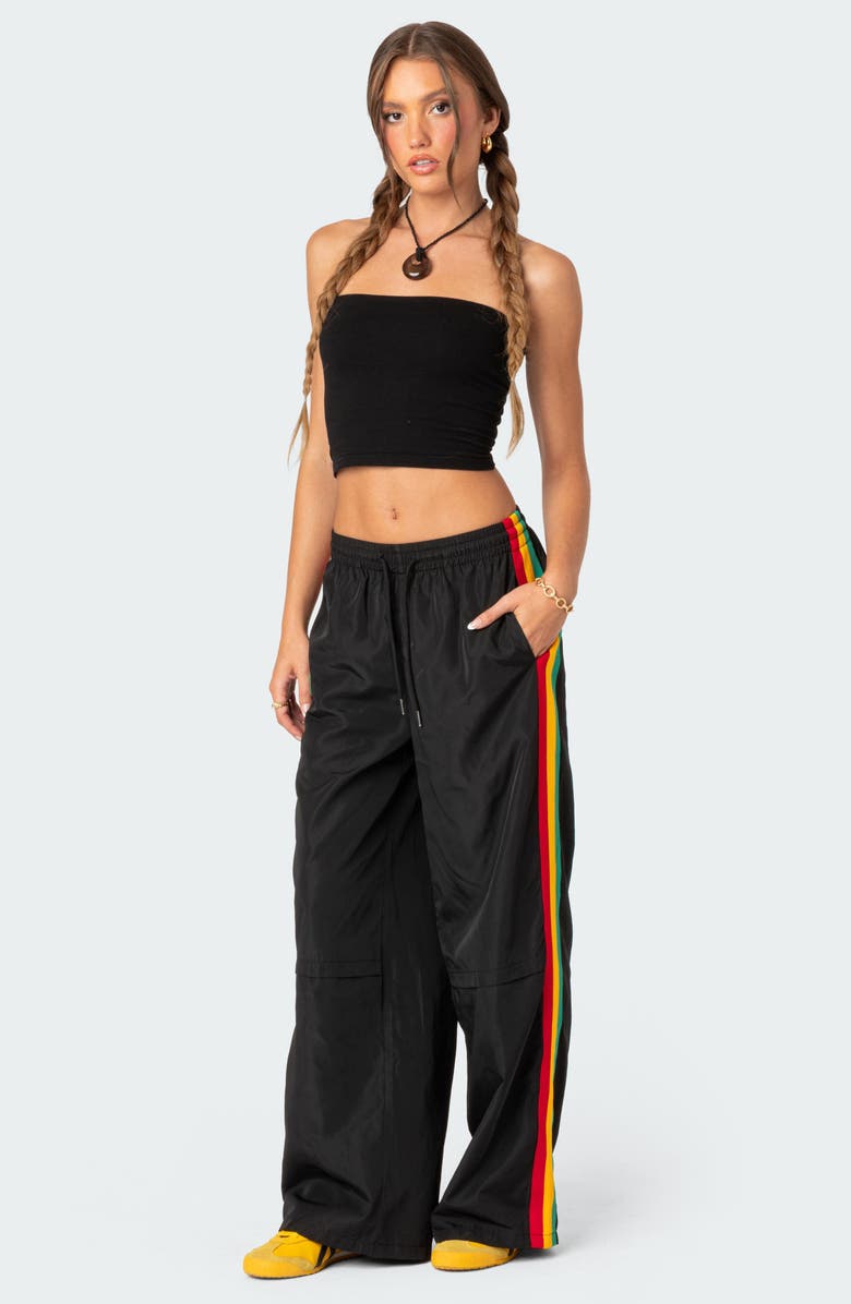 EDIKTED Brasil Track Pants, Alternate, color, Black
