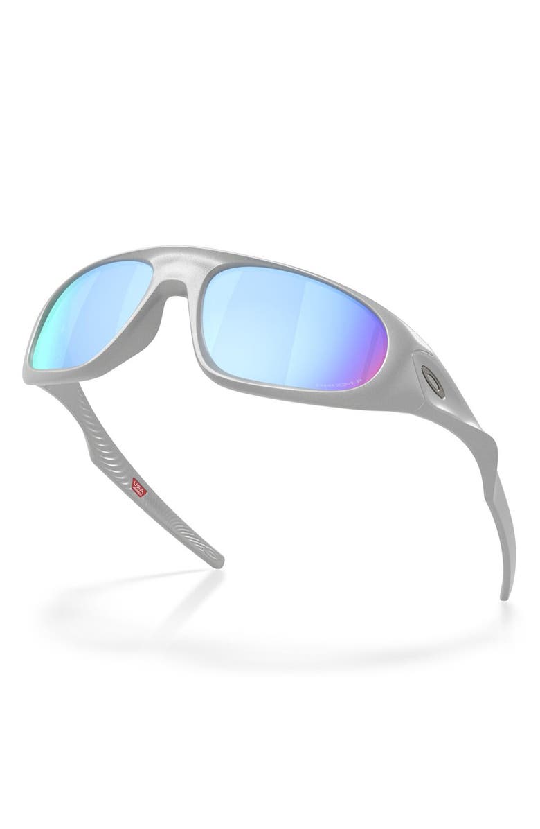 Oakley Neoforma 60mm Prizm<sup>™</sup> Polarized Oval Sunglasses, Alternate, color, Silver / Prizm Deep Water