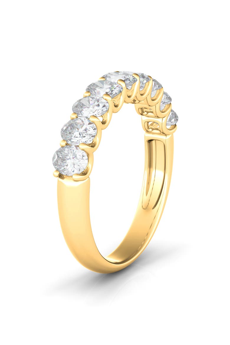 Half Oval Cut Lab Created Diamond 18K Gold Eternity Ring, Main, color, YELLOW GOLD
