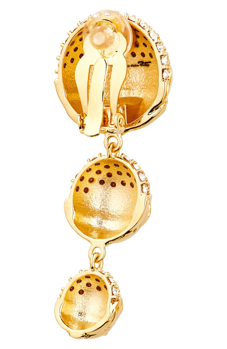 Oscar de la Renta Artichoke Pavè Drop Earrings, Alternate, color, Crystal