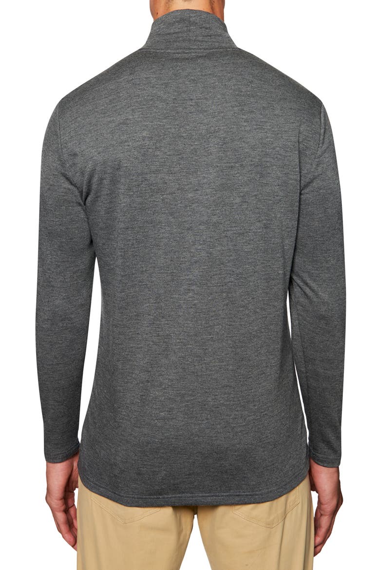 Mock Neck Long Sleeve Shirt, Alternate, color, GREY HEATHER