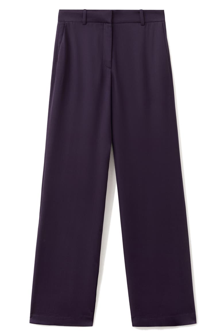 Straight Mid Rise Pants, Main, color, PURPLE