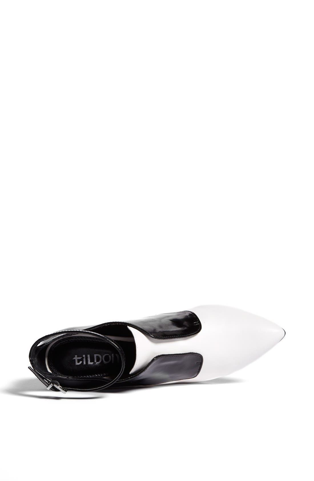 Pointy Toe Pump, Alternate, color, BLACK/ WHITE