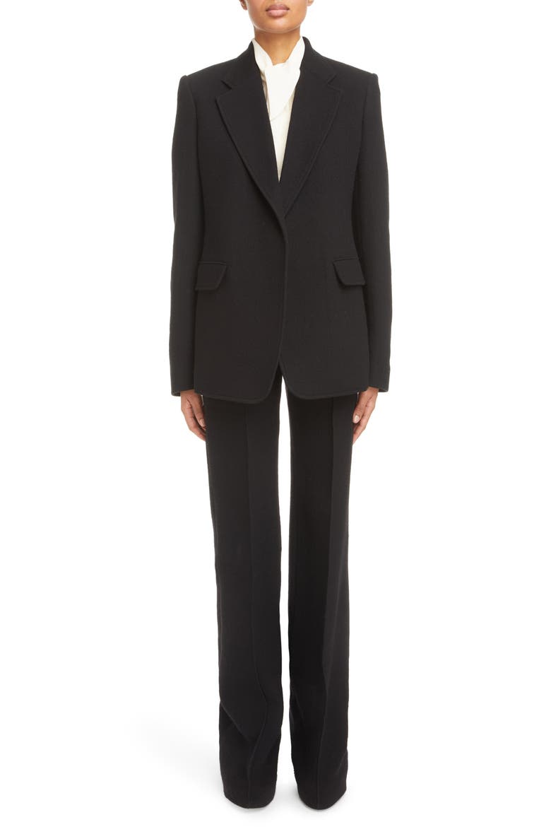 Open Front Wool & Cashmere Blazer, Alternate, color, 001-BLACK