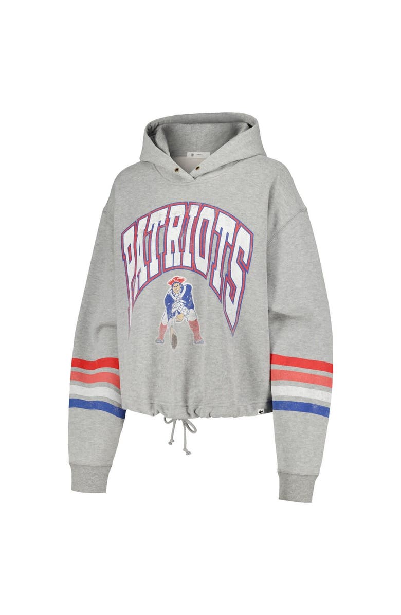 '47 Women's '47 Heather Gray New England Patriots Upland Bennett Pullover Hoodie, Alternate, color, Heather Gray