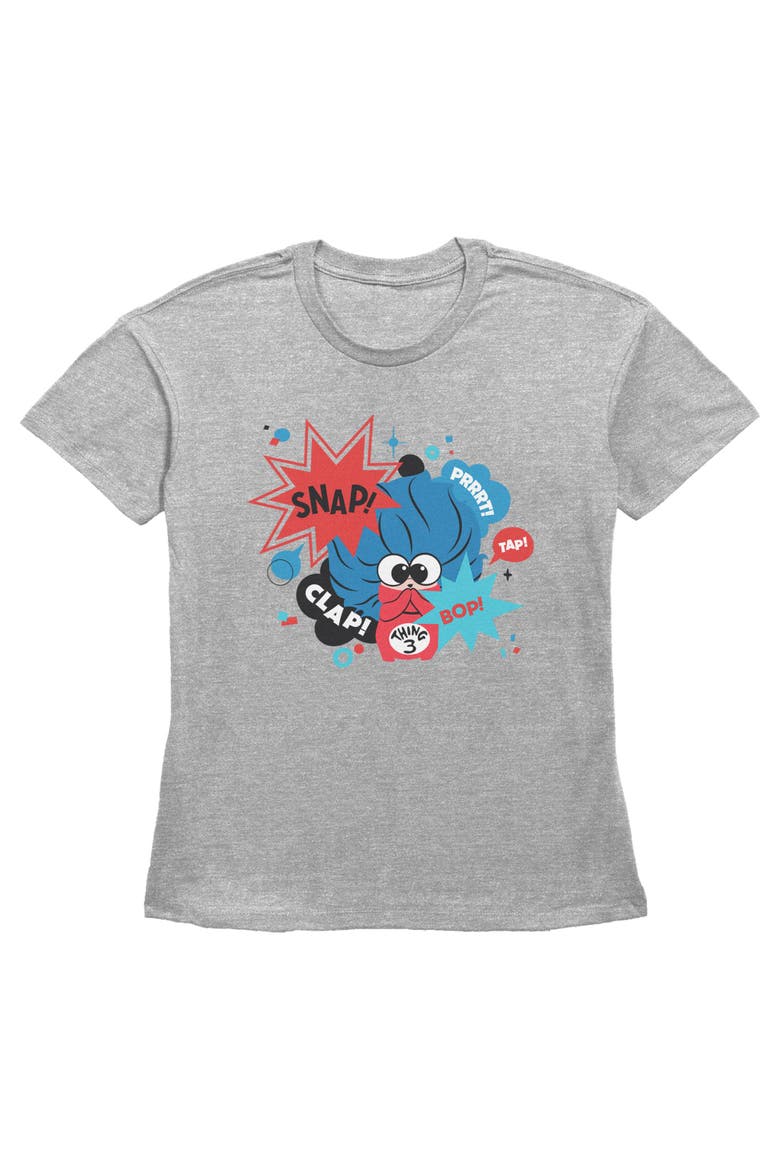 Women's Thing 3 Clap Snap Short Sleeve T-Shirt, Main, color, Heather Gray