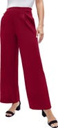 Jessica London Stretch Knit Crepe Wide Leg Pant