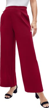 Jessica London Stretch Knit Crepe Wide Leg Pant