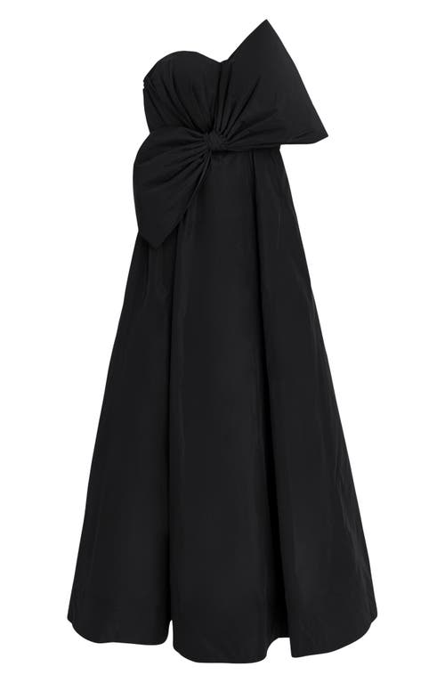 Donna Karan New York Bow Strapless Ballgown In Black