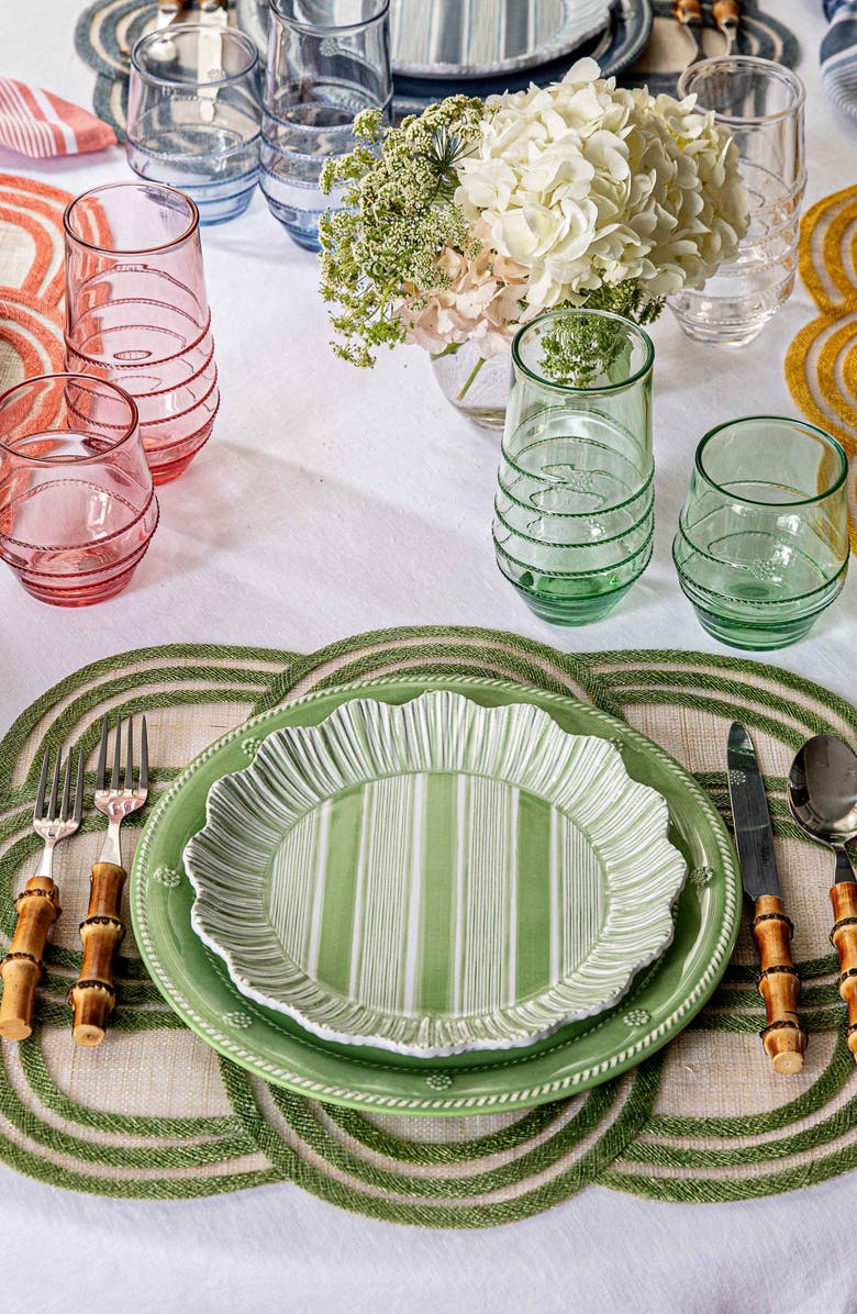 Juliska Cabana Set of 4 Melamine Salad Plates, Alternate, color, Seagrass