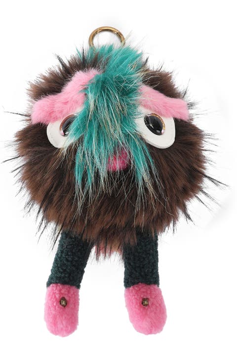 Mascot Faux Fur Pompom Bag Charm