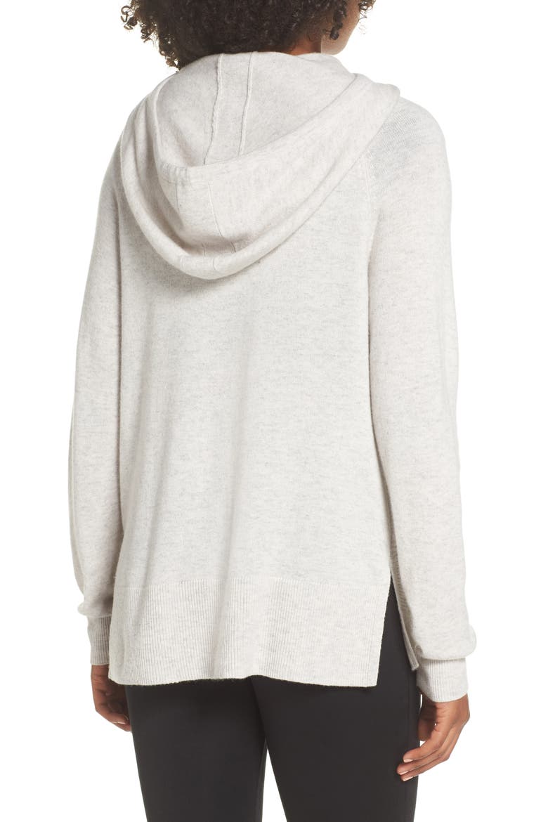Cashmere and Wool Hoodie, Alternate, color, GREY CHIME HEATHER