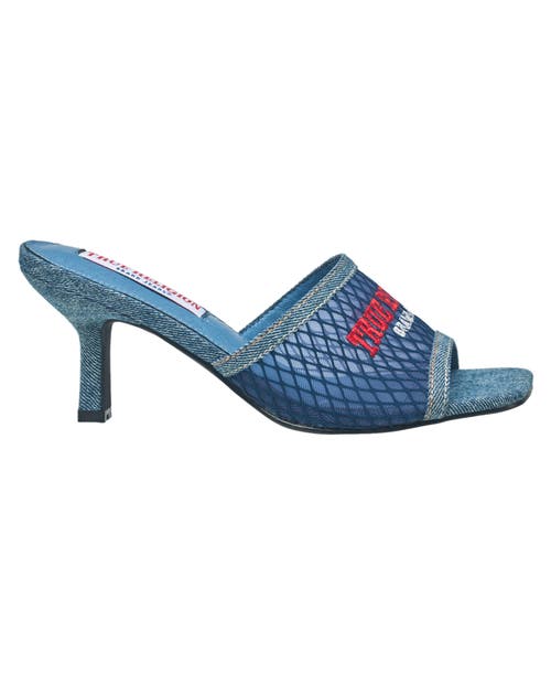 True Religion Coi Mesh Slip On Heel In Blue