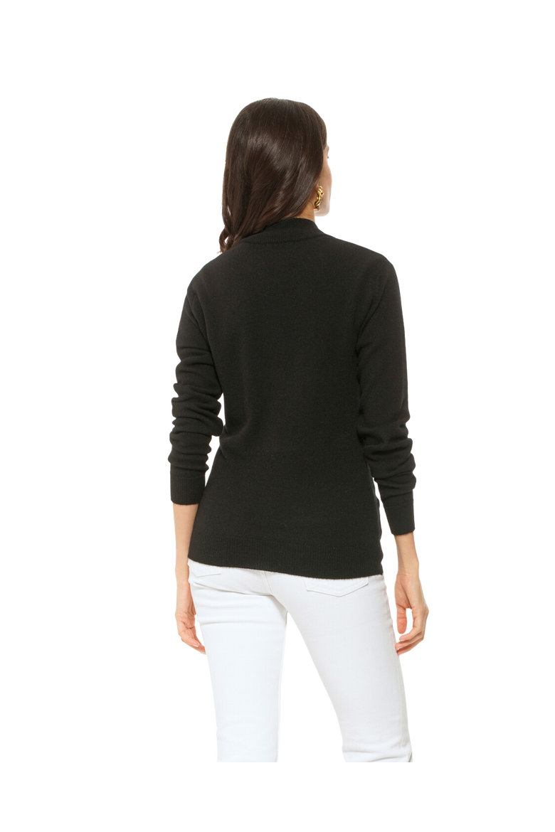 Pure Cashmere Double Slider Slider Zip Cardigan, Alternate, color, Black