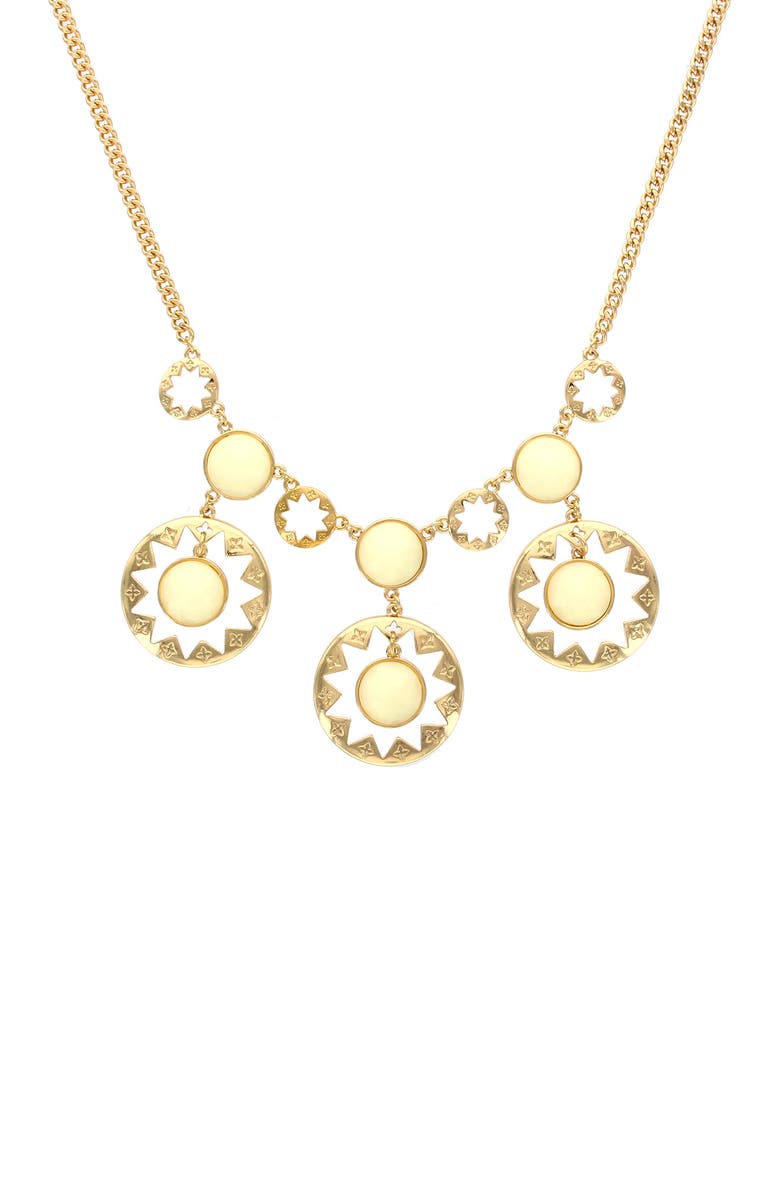 OLIVIA WELLES Ornate Ivory Necklace, Main, color, Gold / Beige