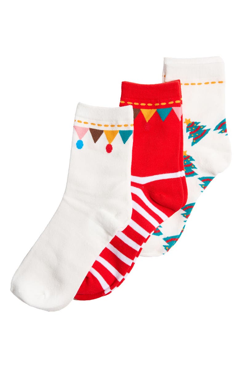 Stems Festive 3-Pack Quarter Socks Gift Set, Main, color, 