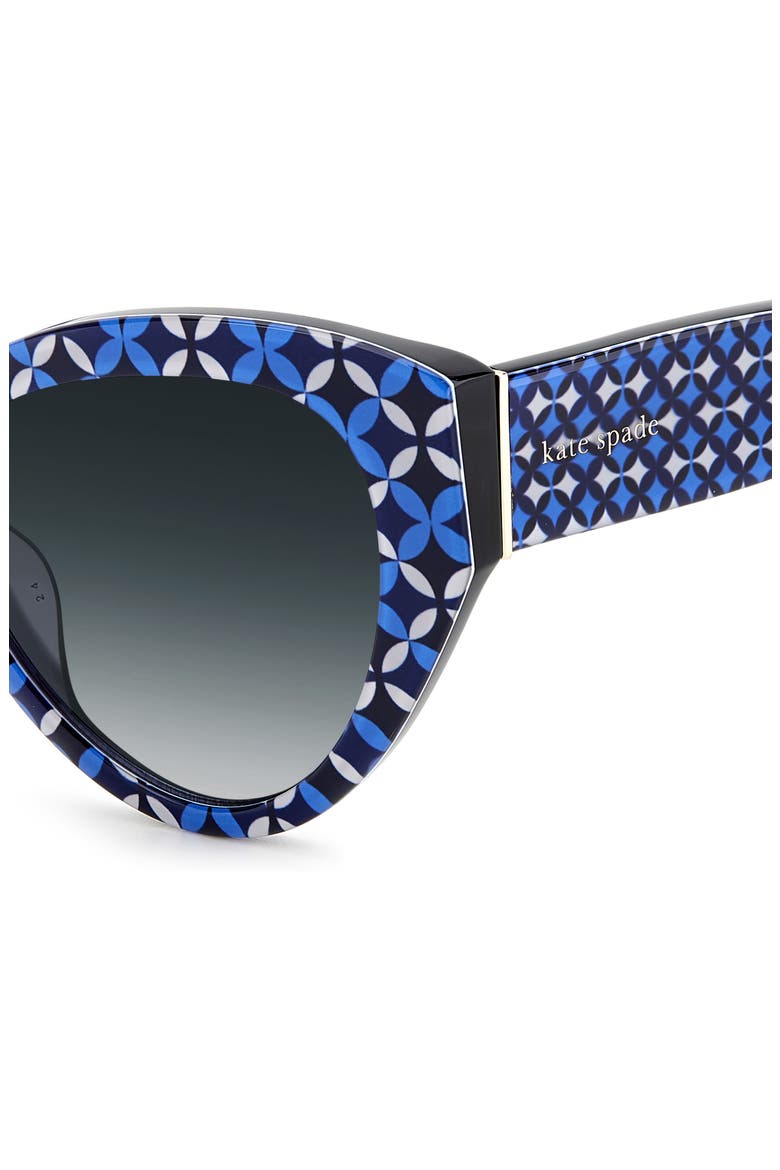 paisleigh 55mm gradient cat eye sunglasses, Alternate, color, BLUE GEO PATTERN/ GREY SHADED