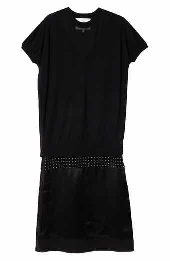 Mixed Media Studded Knit Dress