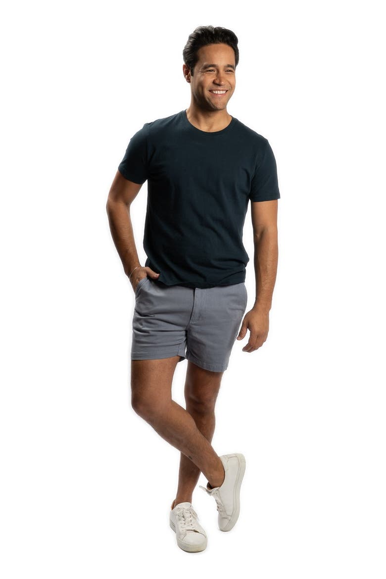 Stretch Chino Shorts 5 Inch, Main, color, Slate Blue