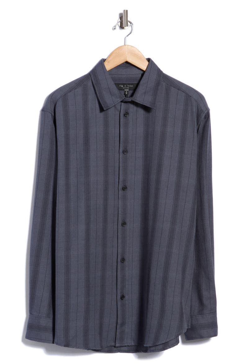 Mateo Plaid Flannel Button-Up Shirt, Main, color, FDNVM
