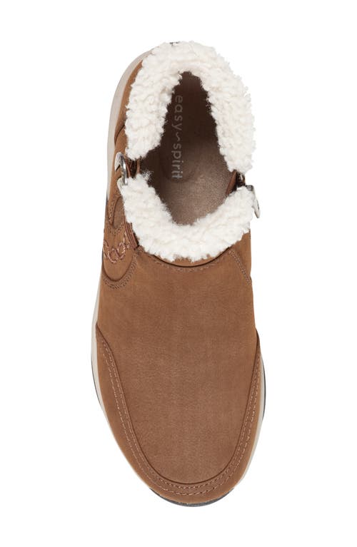 Easy Spirit Erique Water Repellent Faux Shearling Lined Bootie In Brown