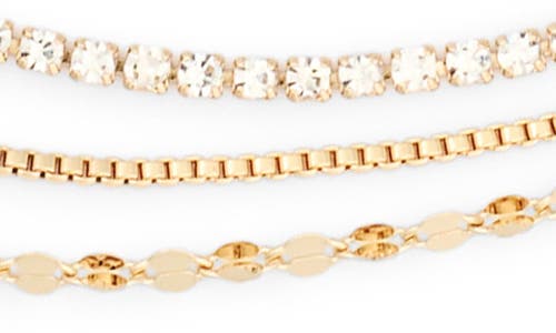 Ettika Delicate Sparkle Layered Chain Necklace In Gold