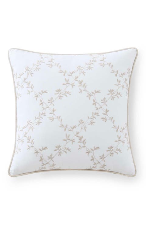 Blooming Trellis Cotton Decorative Pillow