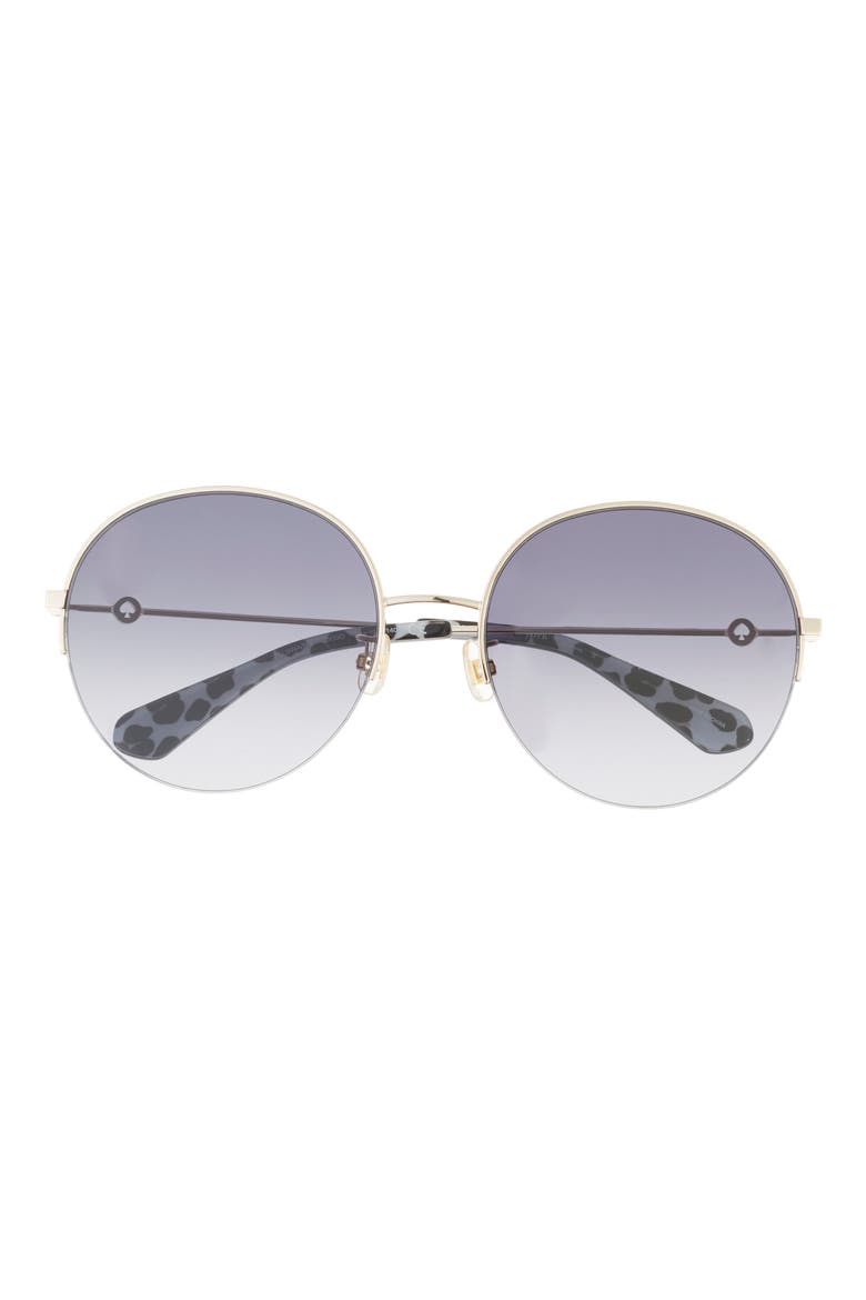 elliana 59mm gradient round sunglasses, Main, color, GOLD/ DARK FUSCHIA MS