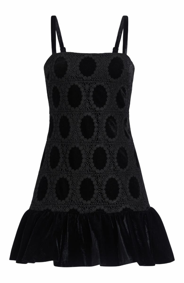 PatBO Velvet Lace Sleeveless Mini Dr, Main, color,