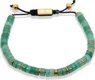 SAVVY CIE JEWELS Aventurine Adjustable Slider Bracelet