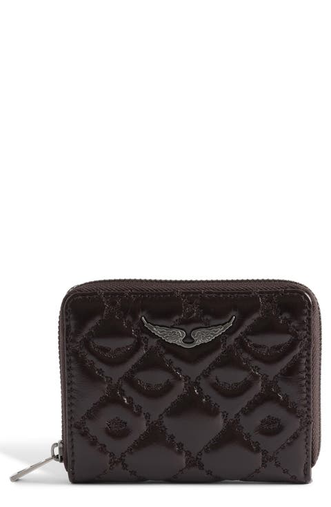 Mini Vintage Monogram Quilted Leather Zip Around Card Case