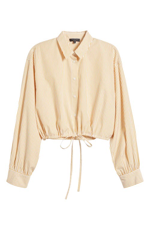 Rag & Bone Womens Gold Strp Georgie Striped Cotton-poplin Shirt In Gold Stripe