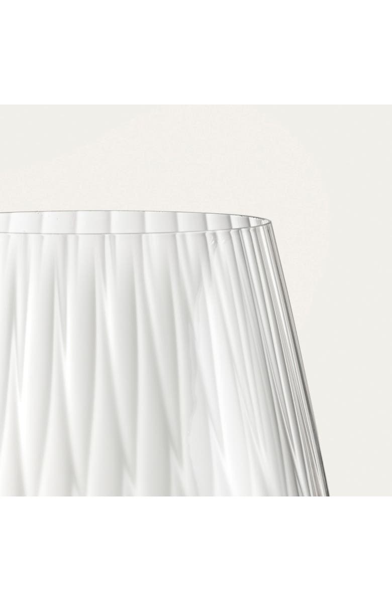 Zsa Zsa Zsu Poznan Optical Glass White Wine Glass 13 Oz. Transparent Set Of 6, Alternate, color, Clear