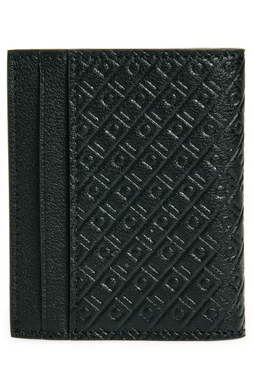 Shop Ferragamo Mini Gancio Embossed Leather Bifold Wallet In Nero Nero X Mod